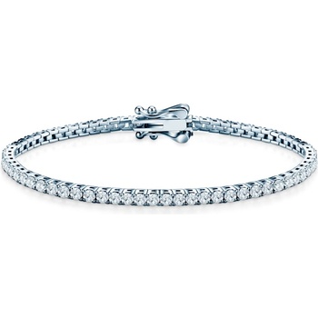 SAVICKI Тенис гривна Luminy 2, 2 мм: сребърна, моисанити