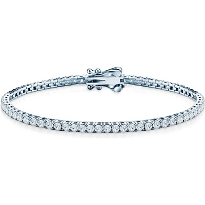 SAVICKI Тенис гривна Luminy 2, 2 мм: сребърна, моисанити