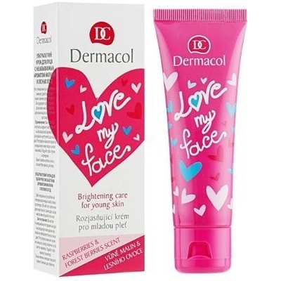 Dermacol Love My Face Brightening Care for Young Skin Raspberries & Forrest Berries rozjasňující krém 50 ml