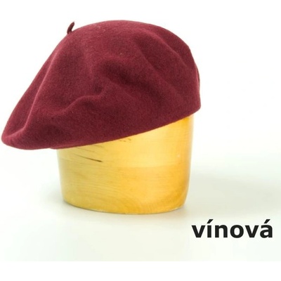 Dámský vlněný baret 115´ vínová