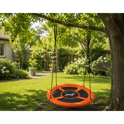 Aga Závesný hojdací kruh 90 cm Oranžový