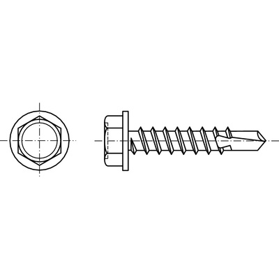PROFISTYL DIN 7504K šroub samovrtný šestihranná hlava s límcem nerez A2 Varianta: DIN 7504K šroub samovrtný 6HR. hlava s límcem nerez A2 4,8x25 – Hledejceny.cz