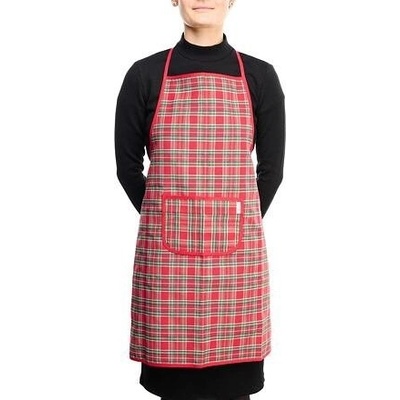 Vlnka Kuchyňská zástěra vánoční káro