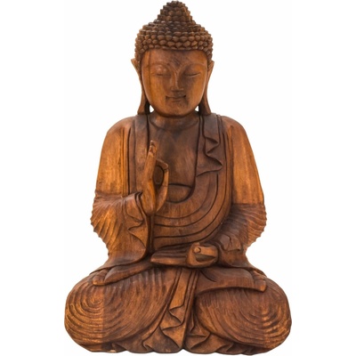 Sanu Babu Buddha ze dřeva stromu Suar, 62cm (2U)