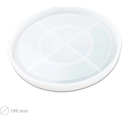 Manumi Silikonová forma na odlévání křišťálové pryskyřice kulatý podtácek 198x15mm 1 ks