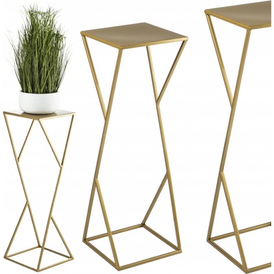 DekorStyle Stojan na květiny LOFT 70 cm zlatý – Zboží Dáma