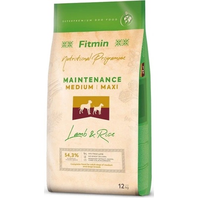 Fitmin Medium & Maxi Lamb & Rice 3 x 12 kg