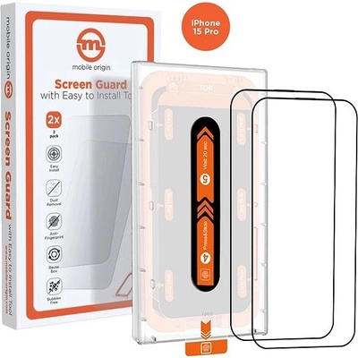 Mobile Origin Orange Screen Guard iPhone 15 Pro 2 ks s aplikátorom SGA-F-i15Pro-2pk