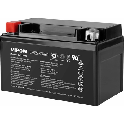 Vipow BAT0507 MC 12V/7Ah gélová nabíjateľná batéria