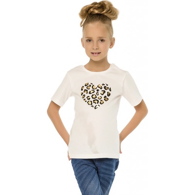Winkiki kids Wear dívčí tričko Heart bílá