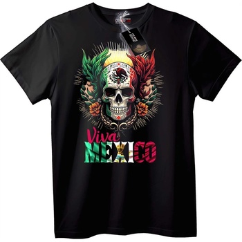 NOONEBRAND Тениска Viva Mexico скелет - 6XL, Black