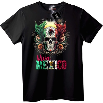 NOONEBRAND Тениска Viva Mexico скелет - 6XL, Black