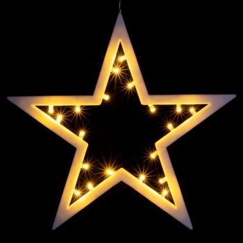 NEXOS Sada vianočných hviezd 20 LED teplá biela 2 ks