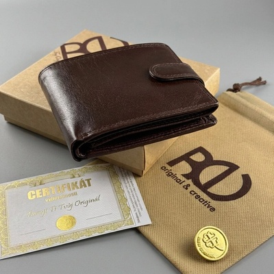 Pánská kožená Premium Leather s RFID a monogramem