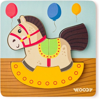Woody puzzle hojdací koník