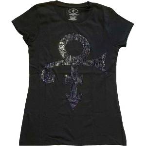 Prince Purple Symbol (Embellished) Black M Дамски Риза (PRINTS43LB02)