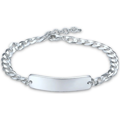 MINET JMAN0677SB20 - Strieborný pánsky náramok s gravírovacím štítkom Ag 925/1000 10,95g