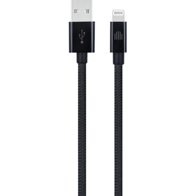 Cable USB-A to Lightning Nylon Textile 0, 25m - Black (DV120001)