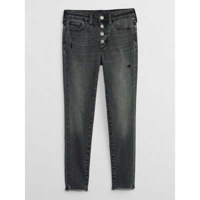GAP Dětské džíny jeggings s knoflíky Černá