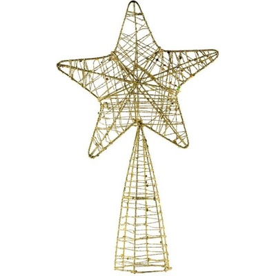 DECOLED Vianočná ozdoba zlatá hviezda, 3D, 30 cm