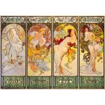 Bluebird Puzzle - Puzzle Mucha - Four Seasons, 1900 - 1 000 piese