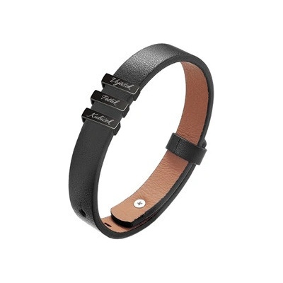 Šperky4U personalizovaný pánský kožený náramek OPA226