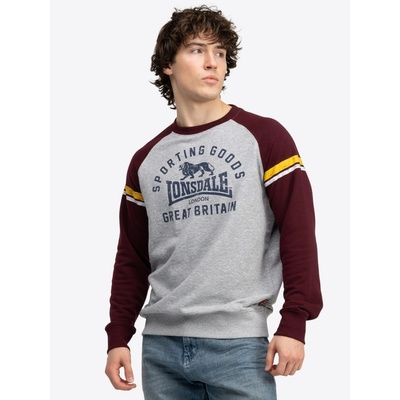 Lonsdale Men's crewneck Sweatshirt regular fit šedá