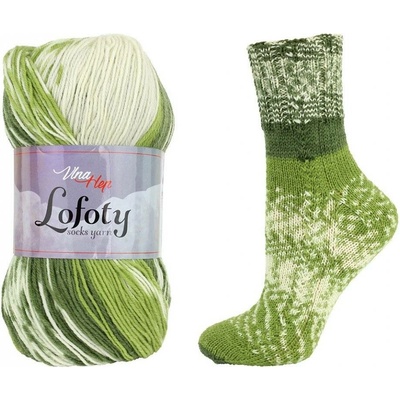 Vlna - Hep příze Lofoty 7807 světlá a tmavě zelená