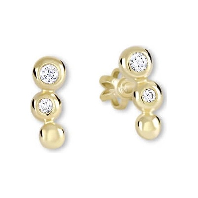 Soliter Zlaté náušnice s čírymi kryštálmi 239 001 00255