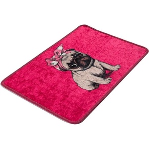Foutastic Розов килим за баня 40x60 cm Pink Pug - Foutastic (359CHL1747)