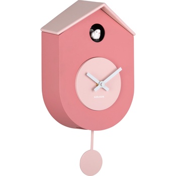 Karlsson Grato Cuckoo стенен часовник с кукувица, розов (KA6026PI)