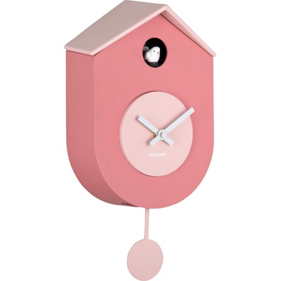 Karlsson Grato Cuckoo стенен часовник с кукувица, розов (KA6026PI)