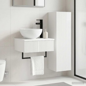 vidaXL Комплект мебели за баня 2 бр. Бял гланц 33 x 34, 5 x 100 см (3406097)