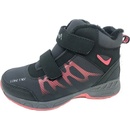 Alpinex Obutex dětské zimní softshellové boty černé/růžové