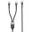 DeTech Кабел за данни DeTech DE-49CCL, 2 в 1, Type-C - Type-C, Lightning, 1.0m, Черен - 40514