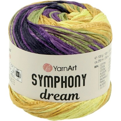 YarnArt Symphony Dream 3110 žltá s fialovou