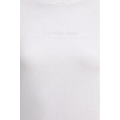 Calvin Klein Jeans Памучна тениска Calvin Klein Jeans в бежово J20J224990 (J20J224990)