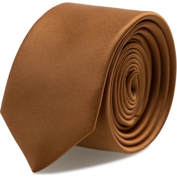 Brinkleys Kravata XL s kapesníčkem cognac B52-3-SET3