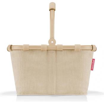 Reisenthel carrybag XS frame cord sand - Stable shopping basket with practical inner pocket - Elegant and water-repellent design - BN6053