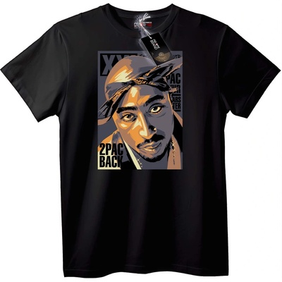 NOONEBRAND Тениска 2Pac Гръб - XL, Black