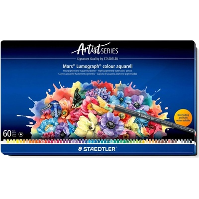 Staedtler Mars Lumograph 104 60 barev kovová krabička 104 M60 614041