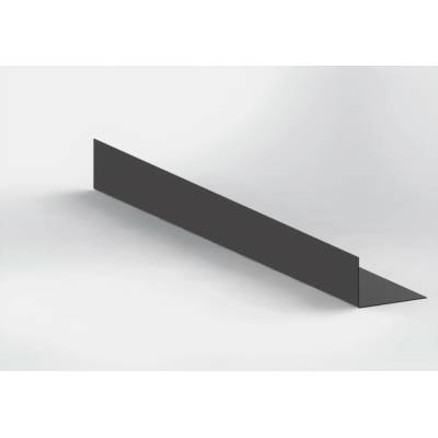 Rohová lišta pro závětrnou lištu závěsnou r.š.140mm pozinkovaná lakovaná RAL 8019 šedohnědá dl.2m