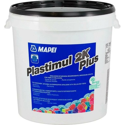 MAPEI Plastimul 2K Plus dvousložková bitumenová izolační emulze na základy a sklepy 30 kg Černá