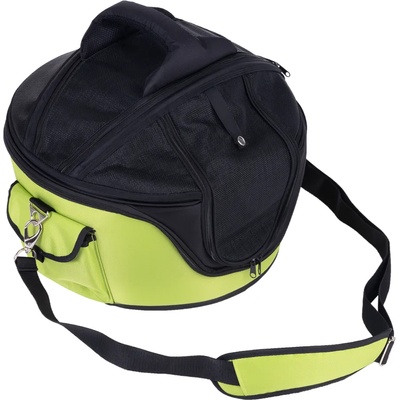 zooplus Exclusive Sandy твърда чанта за носене котки и малки кучета Д 46 x Ш 44 В 35 см - зелена