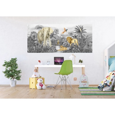 Ag Design FTDNH-5507 Dětská vliesová fototapeta na zed' Zvířata Divočiny, rozměry 170 x 75 cm