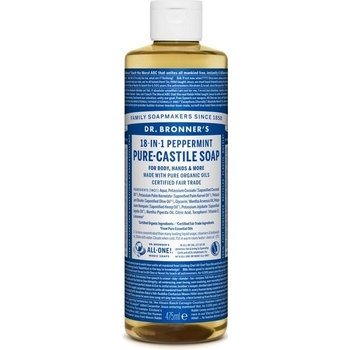 Dr. Bronner's tekuté univerzálne bio mydlo ALL-ONE Peppermint 475 ml