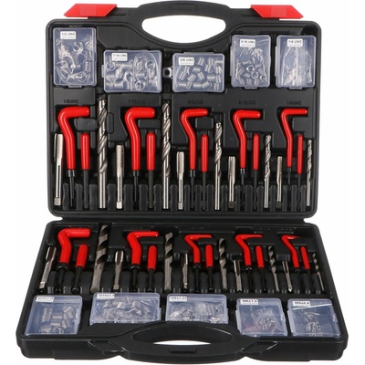 Sada na opravu závitů MECHANIC THREAD SET 261, M5 - M12, 1/4UNC-1/2UNC, 261ks SIXTOL