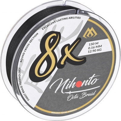 Mikado Pletená Šnůra Nihonto Octa Braid Černá 150m 4,15kg 0,06mm