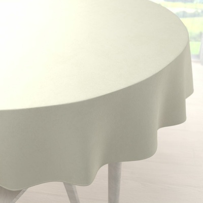 Biante Veľký zamatový okrúhly obrus Velvet Premium SVP-003 Smotanový Ø 240cm