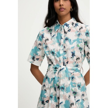 ANSWEAR Памучна рокля Answear. LAB в тюркоазено къса разкроена (pk2723.ijs)